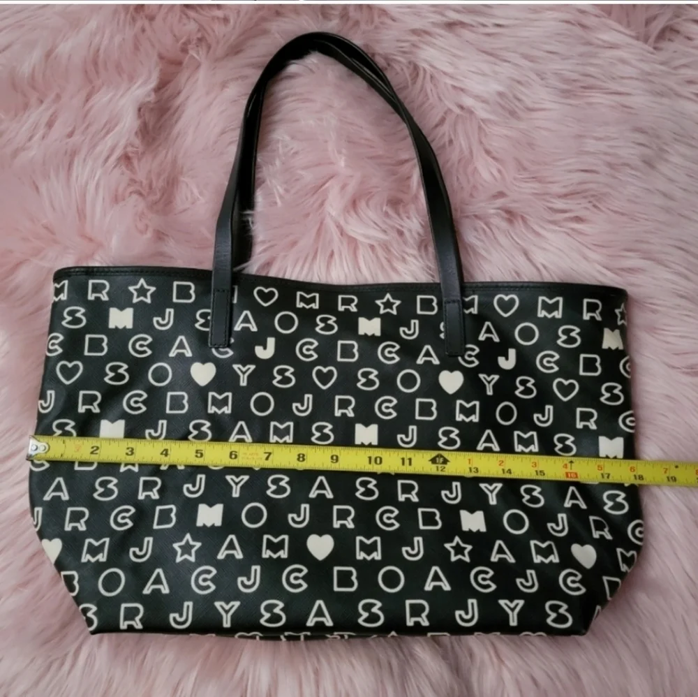 Marc by Marc Jacobs monogrammed PVC leather strap tote bag